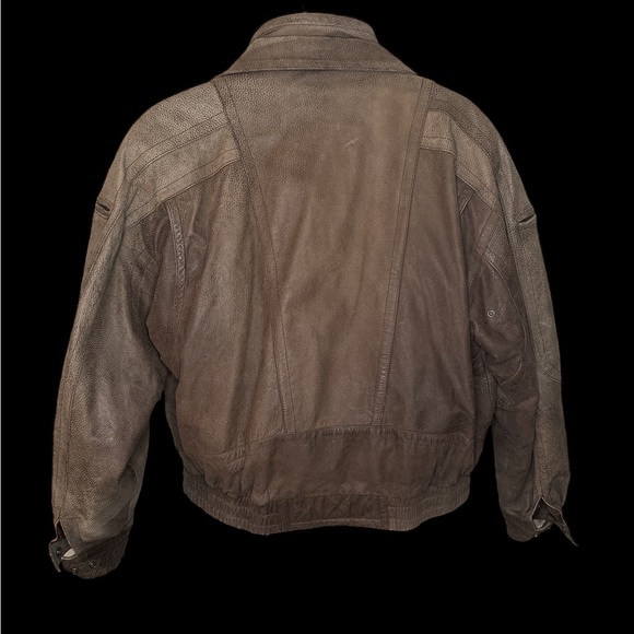 Wilsons Adventure Bound Leather Bomber Jacket Mens L Brown Thinsulate Zip Liner - Picture 6 of 6